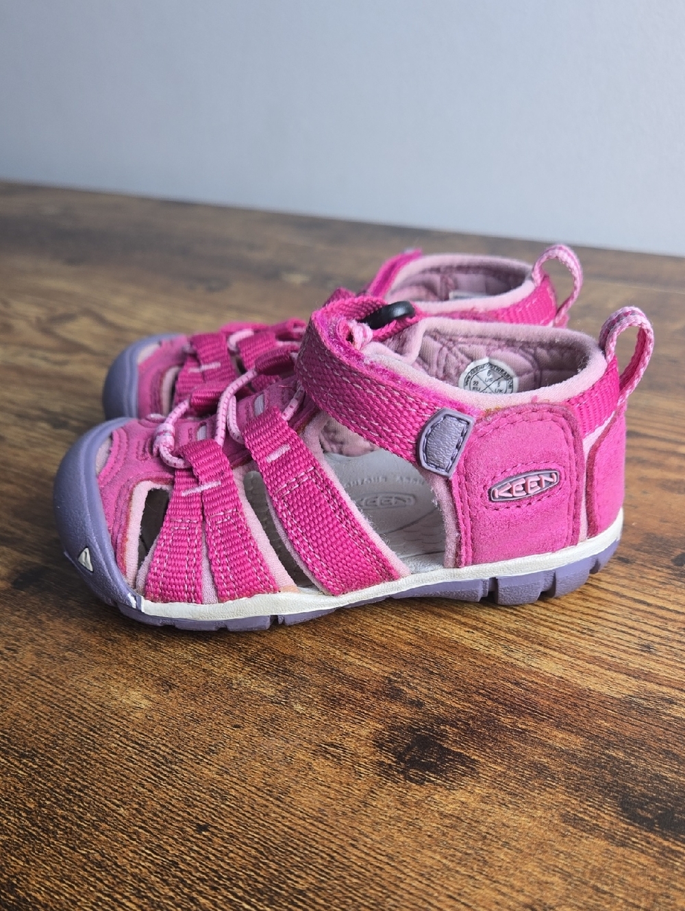 Keen Toddlers' Seacamp II CNX Very Berry/Dawn Pink Closed-Toe Sandals Sz 6 - Picture 3 of 8